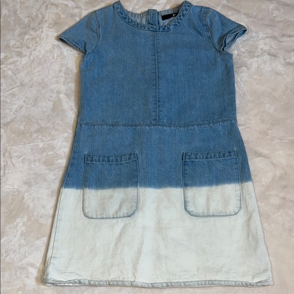 Blue Casual Children’s Sheath Dress with Cap Sleeves and Crew Neck - Picture 1 of 12